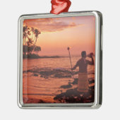 Big Island, Hawaii. Sunset, Big Island Hawaii. Metalen Ornament (Links)