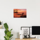 Big Island, Hawaii. Sunset, Big Island Hawaii. Poster (Thuiskantoor)