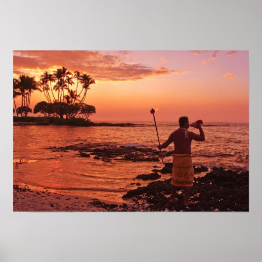 Big Island, Hawaii. Sunset, Big Island Hawaii. Poster (Voorkant)