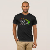 BIG ISLAND Hawaii (vervormd ontwerp) T-shirt (Voorkant volledig)