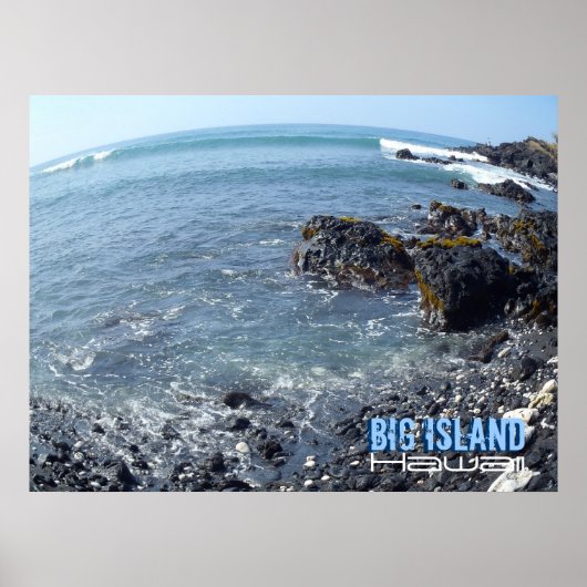 Big Island Hawaii vervormd uitzicht poster (Voorkant)