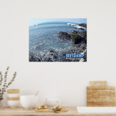 Big Island Hawaii vervormd uitzicht poster (Keuken)