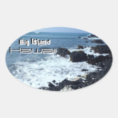 Big Island Hawaii zwart zandstrand stickers (Voorkant)