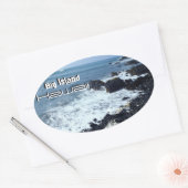 Big Island Hawaii zwart zandstrand stickers (Envelop)