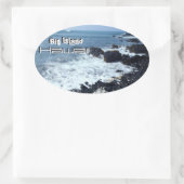 Big Island Hawaii zwart zandstrand stickers (Tas)