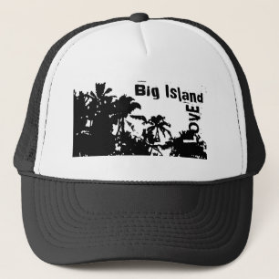 Big Island Love Black White palm tree pet