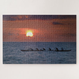 Big Island Outrigger kano bij zonsondergang Legpuzzel