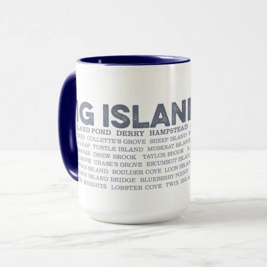 Big Island Pond New Hampshire Coffee Mok (Voorkant links)