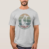 Big Island Pond  Retro Dusty Greens T-shirt (Voorkant)