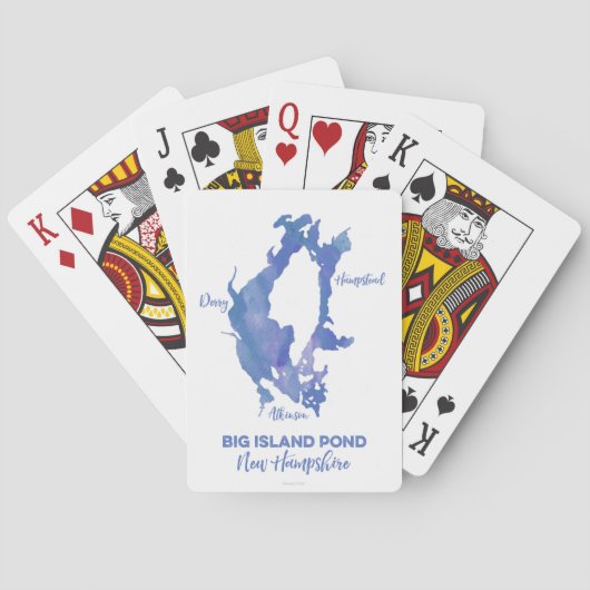 Big Island Pond Spelling Cards Pokerkaarten (Achterkant)