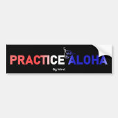 Big Island Practice Aloha Flag Shaka (Hang los) Bumpersticker (Voorkant)