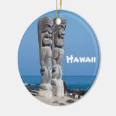 Big Island Tiki Keepomwille Keramisch Ornament (Links)