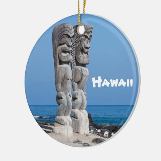 Big Island Tiki Keepomwille Keramisch Ornament (Links)