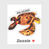 BIG ISLAND Tribal Honu Lava Sticker (Vel)