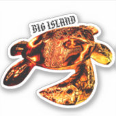 BIG ISLAND Tribal Honu Lava Sticker (Voorkant)