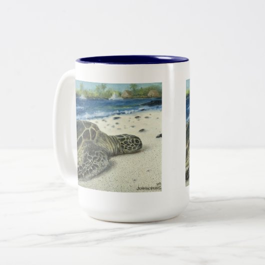 Big Island Zee Turtle Coffee Mok (Voorkant links)