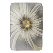 Big Ivory Flower, Abstract Modern Fractal Art Badmat (Voorkant Verticaal)