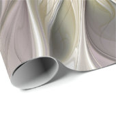 Big Ivory Flower, Abstract Modern Fractal Art Cadeaupapier (Rol Hoek)