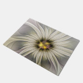 Big Ivory Flower, Abstract Modern Fractal Art Deurmat (Schuin)