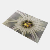 Big Ivory Flower, Abstract Modern Fractal Art Deurmat (Schuin)