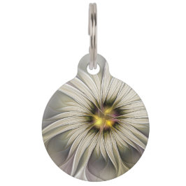 Big Ivory Flower, Abstract Modern Fractal Art Huisdierpenning