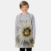 Big Ivory Flower, Abstract Modern Fractal Art Schort (Gedragen)