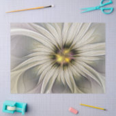 Big Ivory Flower, Abstract Modern Fractal Art Tissuepapier (Craft)