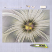 Big Ivory Flower, Abstract Modern Fractal Art Tissuepapier (Craft)