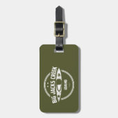 Big Jacks Creek Wild en de Schilderachtig rivier d Bagagelabel (Voorkant verticaal)