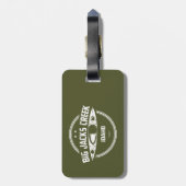 Big Jacks Creek Wild en de Schilderachtig rivier d Bagagelabel (Achterkant verticaal)