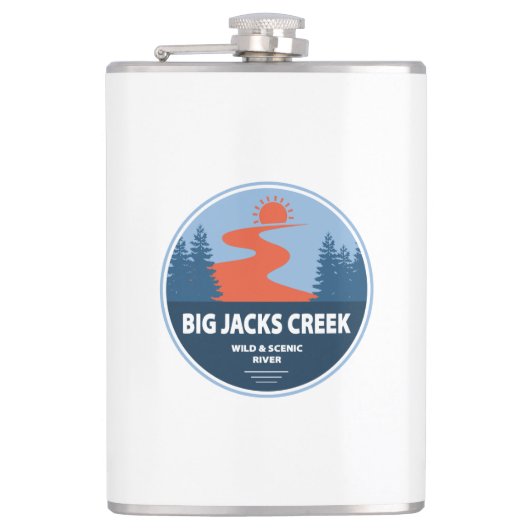 Big Jacks Creek Wild en de Schilderachtig rivier I Heupfles (Voorkant)