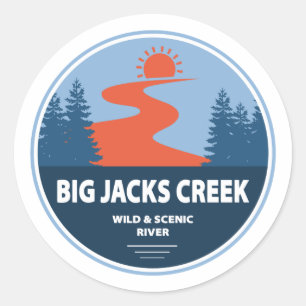 Big Jacks Creek Wild en de Schilderachtig rivier I Ronde Sticker