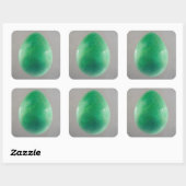 Big Jade Egg Vierkante Sticker (Vel)