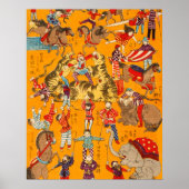 Big Japanese Circus woodblock print (Voorkant)