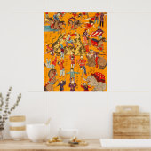 Big Japanese Circus woodblock print (Keuken)