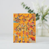 Big Japanese Circus woodblock print Briefkaart (Staand voorkant)