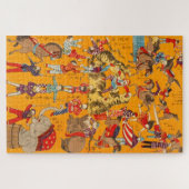 Big Japanese Circus woodblock print Legpuzzel (Horizontaal)