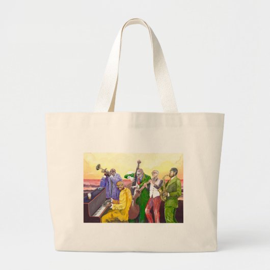 ** Big JAzz band ** Grote Tote Bag (Voorkant)