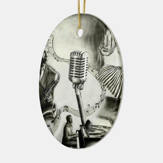 Big Jazz Keramisch Ornament (Links)