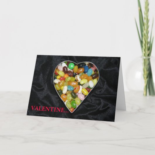 Big Jelly Bean Heart Feestdagen Kaart (Voorkant)