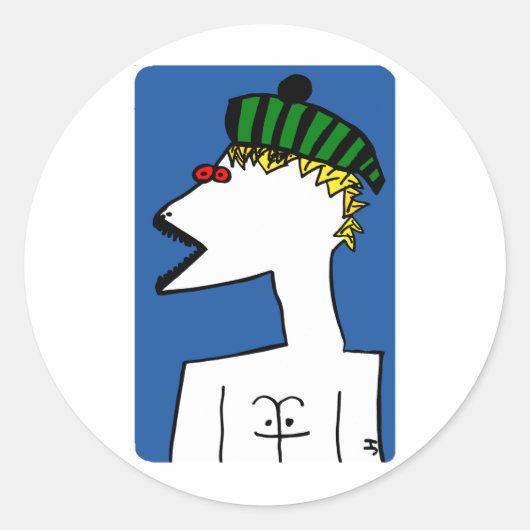 Big Jim JHgrafics Ronde Sticker (Voorkant)