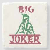 Big Joker Mah Jong Tile Stenen Onderzetter (Voorkant)