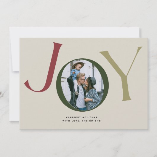 Big Joy Fotokaart met Buffalo Plaid Kaart (Voorkant)