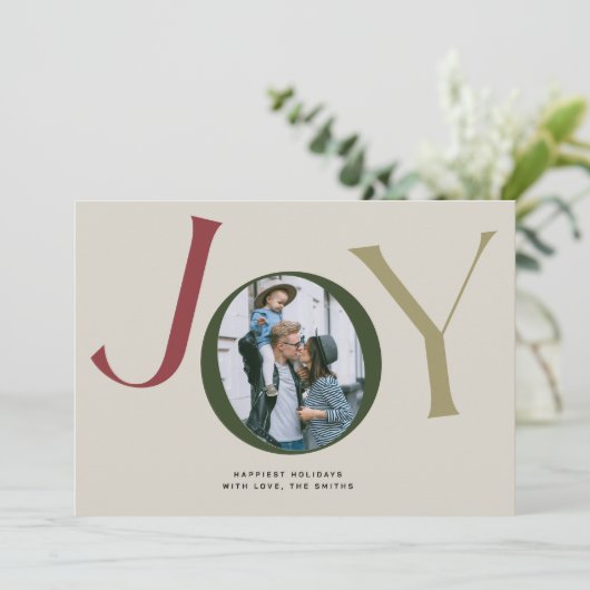 Big Joy Fotokaart met Buffalo Plaid Kaart (Staand voorkant)