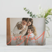 Big Joy Holiday Fotokaart - rood Kaart (Staand voorkant)