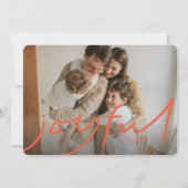 Big Joy Holiday Fotokaart - rood Kaart (Voorkant)