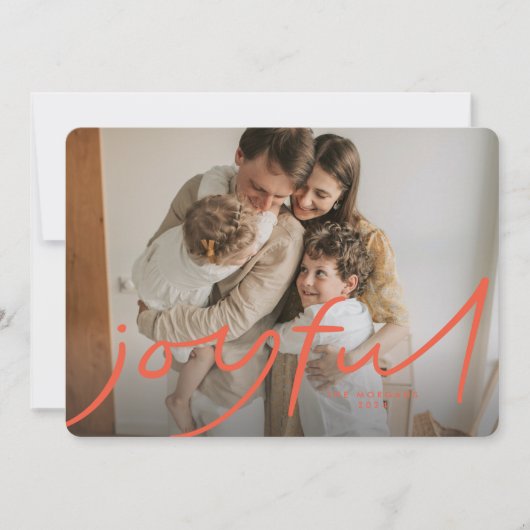 Big Joy Holiday Fotokaart - rood Kaart (Voorkant)