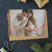 Big Joy Holiday Fotokaart - rood Kaart