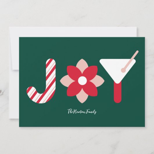 Big Joy Pine Green Holiday Card Kaart (Voorkant)