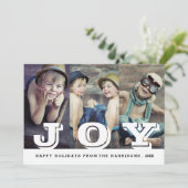 Big Joy Prettige feestdagen kerstfotokaart Feestdagenkaart (Staand voorkant)